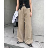 アッシュベージュ | ツイル タック ワイド | andme