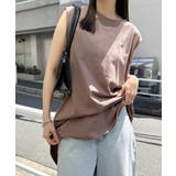 モカブラウン | コットン ノースリーブ トップス | andme