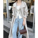 アイボリー | ナイロン スタンドカラー トレンチコート | andme