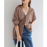 モカ | シアー ニット カーディガン | andme