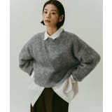 グレー | ショート丈 ミックスカラー 長袖 | andme