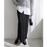 ブラック | リブニット Iライン スカート | andme