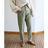 グリーン | ハイウエスト テーパード カーブパンツ | andme