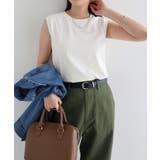 オフホワイト | ノースリーブ コットン Tシャツ | andme