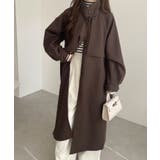 ブラウン | フェイク ウール ベルト付き | andme