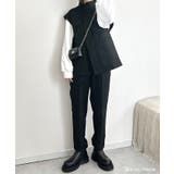 ブラック | センタープレス コットン ベイカーパンツ | andme