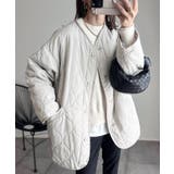 アイボリー | ノーカラー キルティング ジャケット | andme