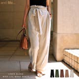 リネンブレンド カシュクール ラップパンツ | andme | 詳細画像1