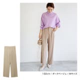 とろみ素材 センタープレス ワイドパンツ | and Me | 詳細画像11