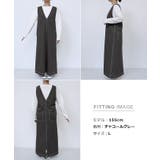 Vネック 配色ステッチ ワンピース | andme | 詳細画像17 