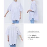 ストライプ バンドカラー 半袖 | andme | 詳細画像16 