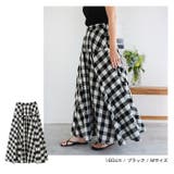 ギンガムチェック マキシ丈 フレアスカート | andme | 詳細画像10