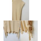 リブ サイドリボン ニットベスト レディース トレンド 春 | andme | 詳細画像13 