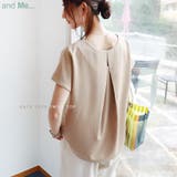 背中タック 半袖 ブラウス | andme | 詳細画像1