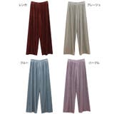 ベロア ワイドパンツ ウエストゴム | andme | 詳細画像2 