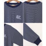 ANMEロゴ刺繍入り ボーダー 長袖 | andme | 詳細画像16 