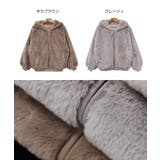 フェイクファー フード付き ブルゾン | andme | 詳細画像2 