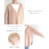 Vネック 片畦ニット トップス | andme | 詳細画像4