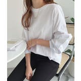 無地 ボーダー ボリューム袖 | andme | 詳細画像28 