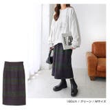 ウール調 チェック柄 タイトスカート | andme | 詳細画像13 