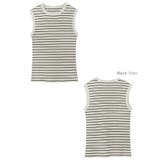 コットンフライス ボーダー ノースリーブ | andme | 詳細画像17 