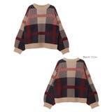 モヘアライク チェックジャガード ニットトップス | andme | 詳細画像18 