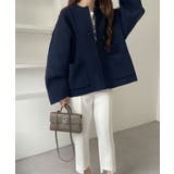 無地 ボーダー ジップ | andme | 詳細画像45 