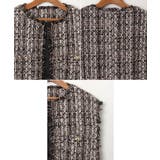 ツイード ノーカラー ベスト | andme | 詳細画像13 