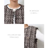 ツイード ノーカラー ベスト | andme | 詳細画像4 