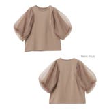 チュールドッキング ボリューム袖 トップス | andme | 詳細画像15 