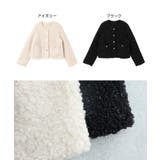 ラメ ボア 金ボタン | andme | 詳細画像2