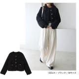 ラメ ボア 金ボタン | andme | 詳細画像12