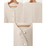 ラメ ボア 金ボタン | andme | 詳細画像13