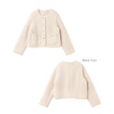 ラメ ボア 金ボタン | andme | 詳細画像16