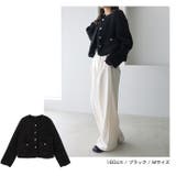 ラメ ボア 金ボタン | andme | 詳細画像10