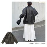 フェイクレザー オーバーサイズ ブルゾン | andme | 詳細画像13 