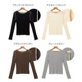 バイカラー 長袖 シアー | andme | 詳細画像2