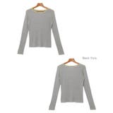 バイカラー 長袖 シアー | andme | 詳細画像17