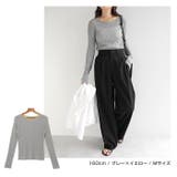 バイカラー 長袖 シアー | andme | 詳細画像9