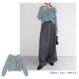 ニットトップス ショート丈 クロス | andme | 詳細画像12 