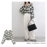 ショート丈 フーディ チェック | andme | 詳細画像7 