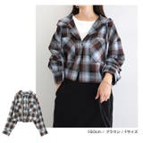 ショート丈 フーディ チェック | andme | 詳細画像9 