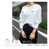 オフショルダー プリント ロゴ | andme | 詳細画像6 