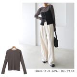 【選べるネックデザイン】 長袖 シアー | andme | 詳細画像12