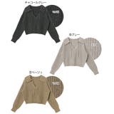 ウール混 スキッパー 長袖 | andme | 詳細画像2 