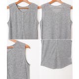 シアー ヘンリーネック ノースリーブ | andme | 詳細画像18 