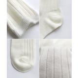 ウール混 リブ クルーソックス レディース ベーシック 春 秋 冬 | andme | 詳細画像10 