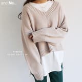 ショート丈 Vネック ニット | andme | 詳細画像1