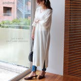 Vネック ニット ワンピース | andme | 詳細画像1 