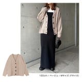 リブ編み ボックスシルエット ニットカーディガン | andme | 詳細画像8 